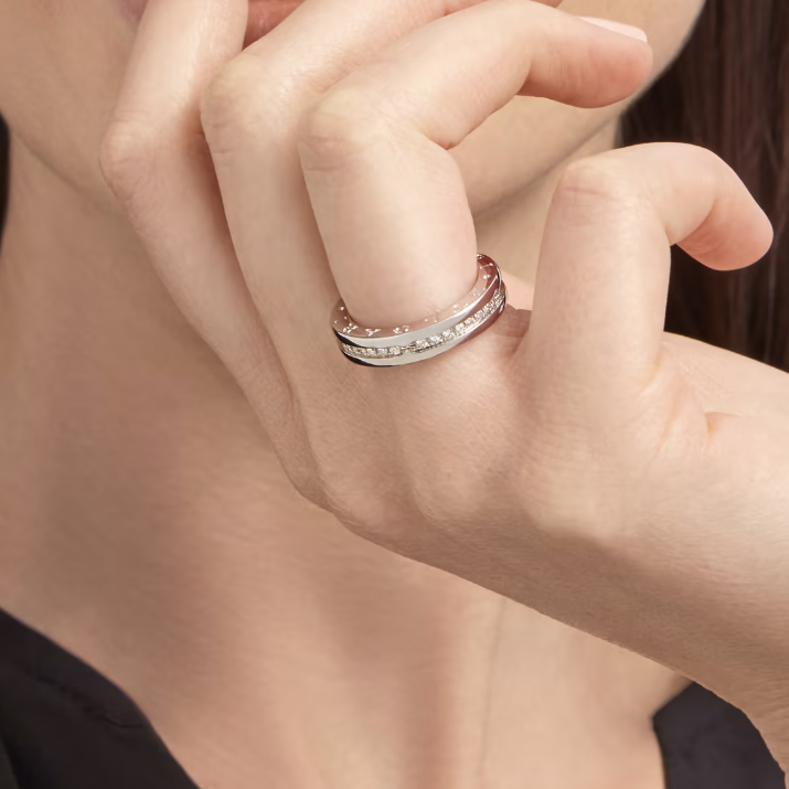 [Love More]ZERO 1 EINBAND-RING MIT DIAMANTEN AUF DEM SPIRALRING