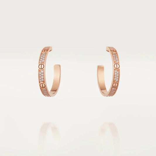 [Love More]LOVE DIAMANT-KREOLEN AUS ROTGOLD