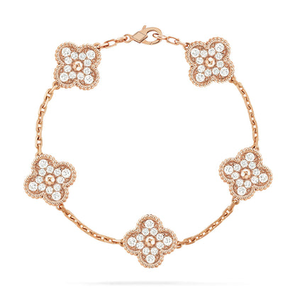 [Love More]CLOVER 5 MOTIFS VOLLDIAMANTARMBAND