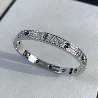 [Love More] LIEBESARMBAND 6,1 MM DIAMANTBESAMT KERAMIK 