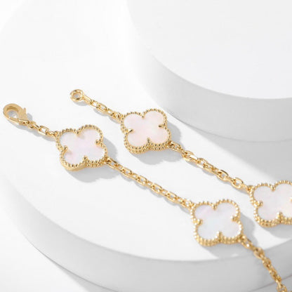 [Love More]CLOVER 10 MOTIFS WHITE MOTHER OF PEARL NECKLACE