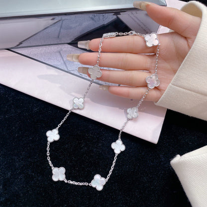 [Love More]CLOVER 10 MOTIFS WHITE MOTHER OF PEARL NECKLACE