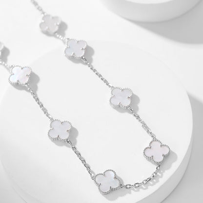 [Love More]CLOVER 10 MOTIFS WHITE MOTHER OF PEARL NECKLACE