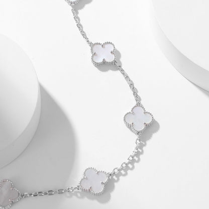 [Love More]CLOVER 10 MOTIFS WHITE MOTHER OF PEARL NECKLACE