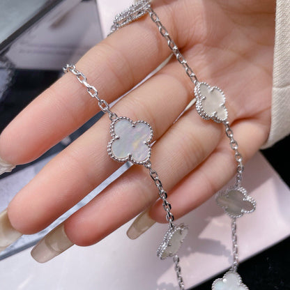 [Love More]CLOVER 10 MOTIFS WHITE MOTHER OF PEARL NECKLACE