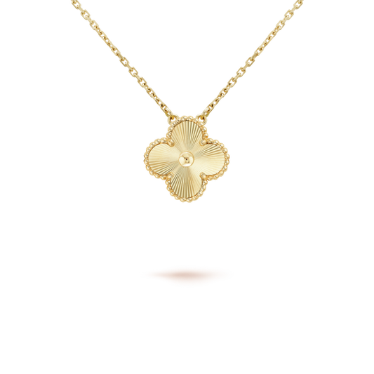 [Love More]CLOVER 15MM LASER NECKLACE