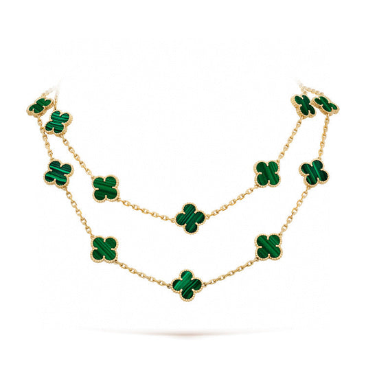 [Love More]CLOVER 20 MOTIFS MALACHITE GOLD