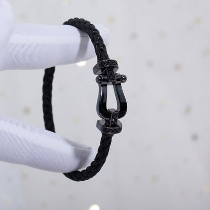 [Love More]FORCE LARGE SERIES HORSESHOE BLACK SAMURAI BRACELET