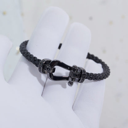 [Love More]FORCE LARGE SERIES HORSESHOE BLACK SAMURAI BRACELET