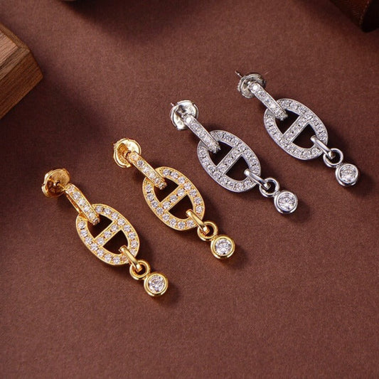 [Love More]HM CHAINE DIAMOND EARRINGS