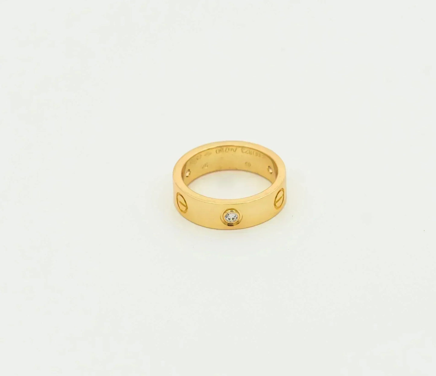 [Love More]LOVE RING 5.5MM 3 DIAMONDS GOLD