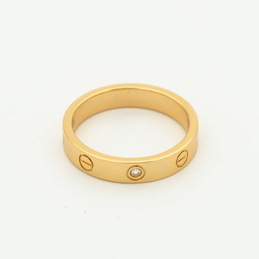 [Love More] LIEBESRING 4MM 1 DIAMANT ROSGOLD