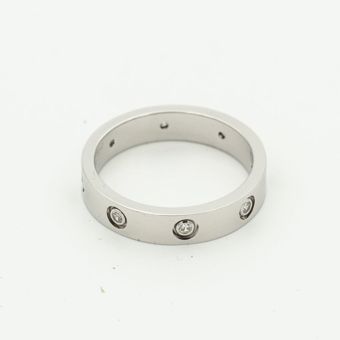 [Love More] LIEBESRING 3,6 MM 8 DIAMANTEN