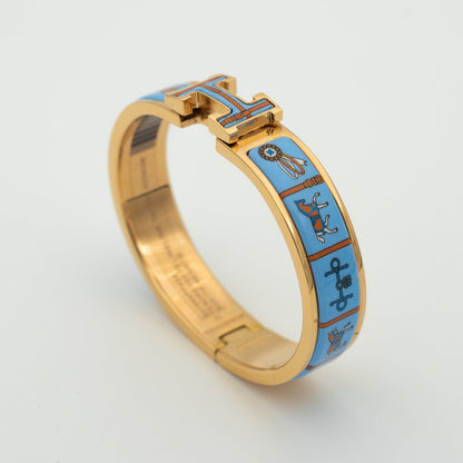 [Love More]H ROSA GOLD ARMBAND BLAU KERAMIK