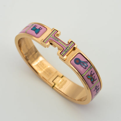 [Love More]H ROSA GOLD ARMBAND ROSA KERAMIK