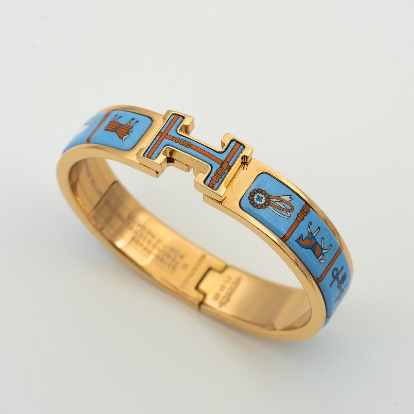 [Love More]H ROSA GOLD ARMBAND BLAU KERAMIK