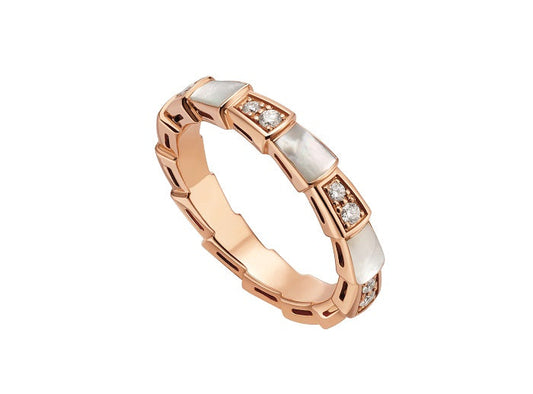 [Love More]SERPENTI RING ROTGOLD DIAMANT MOP 3MM