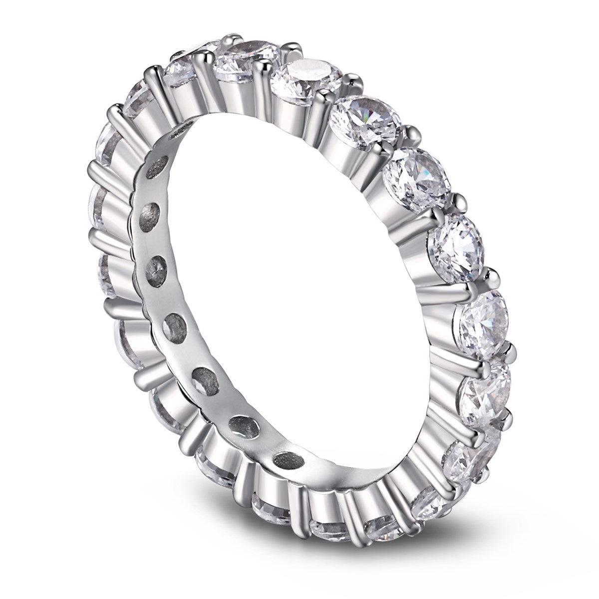 Sparkling Round Cut Tennis Ring