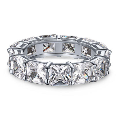 Elegant Princess Cut Tennis Ring