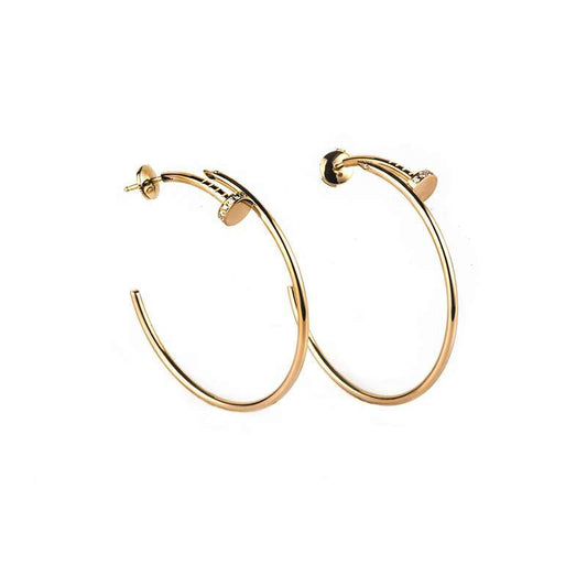 [Love More]JUSTE OHRRINGE GOLD DIAMANTEN 1,8MM 