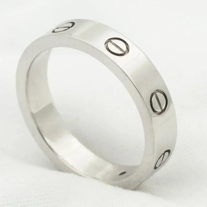 [Love More]LOVE RING 4MM 1 DIAMOND SILVER