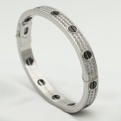 [Love More]LOVE BRACELET 6.1MM DIAMOND-PAVED CERAMIC