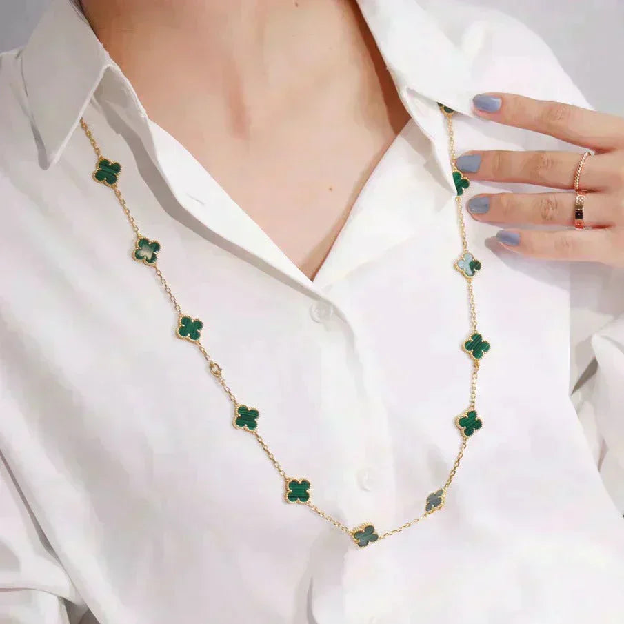 [Love More]CLOVER 20 MOTIFS MALACHITE GOLD