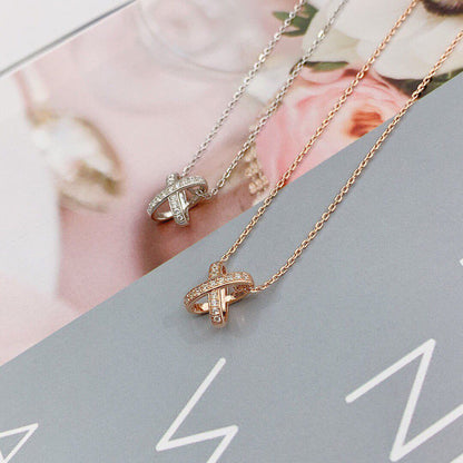 [Love More]JEUX DE DIAMOND NECKLACE