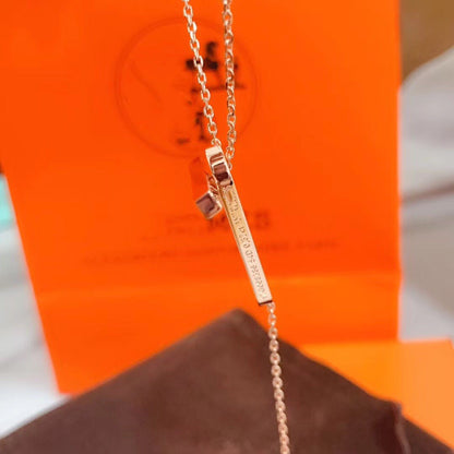 [Love More]HM NECKLACE PLATINUM ROSE GOLD DIAMOND