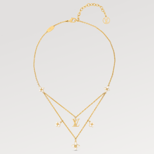 [Love More]FLOWERGRAM GOLD MOP DOUBLE ROW NECKLACE