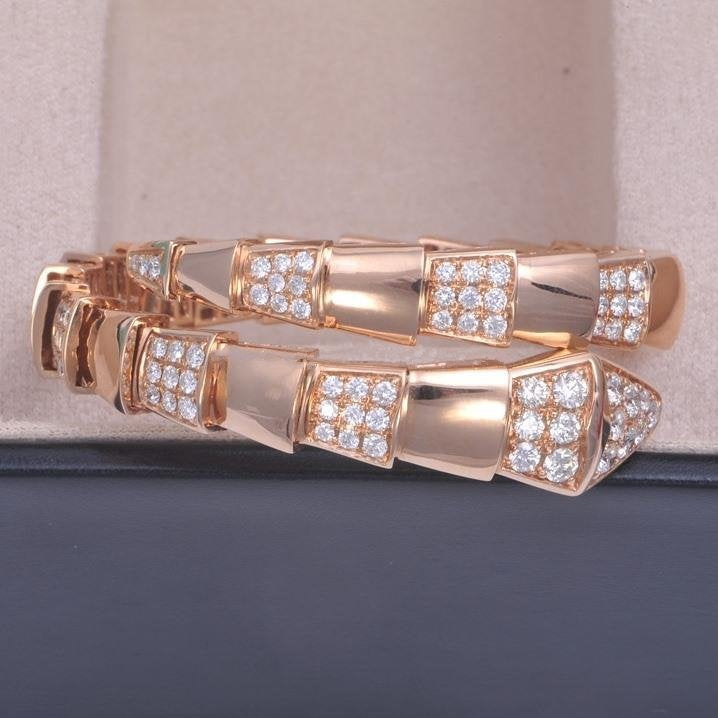 [Love More]SERPENTI WIDE BRACELET PINK GOLD DIAMOND