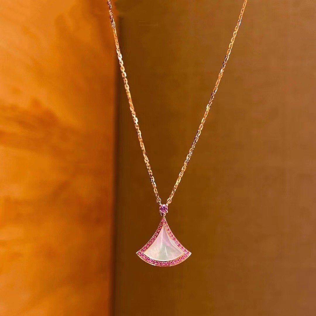 [Love More]TRAUM HALSKETTE MOP DIAMANT ROSA