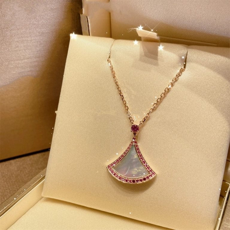 [Love More]TRAUM HALSKETTE MOP DIAMANT ROSA