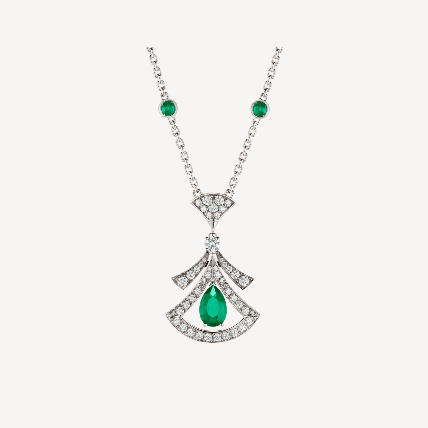 [Love More]DREAM NECKLACE MALACHITE DIAMOND SILVER