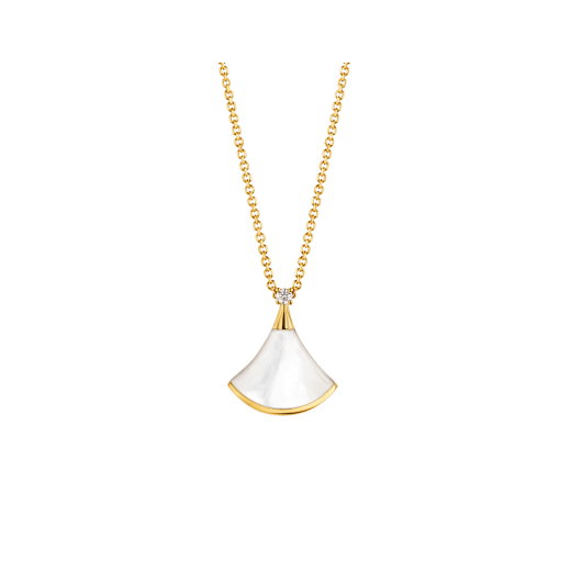 [Love More]DREAM NECKLACE WHITE MOP GOLD 1 DIAMOND