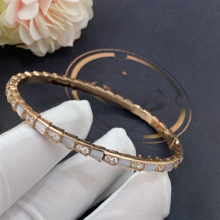 [Love More]SERPENTI ARMBAND ROTGOLD MOP DIAMANT 