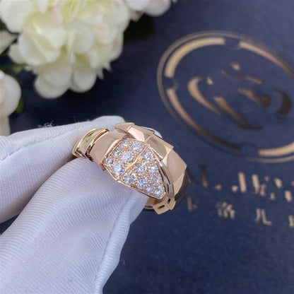 [Love More]SERPENTI RING PINK GOLD DIAMOND