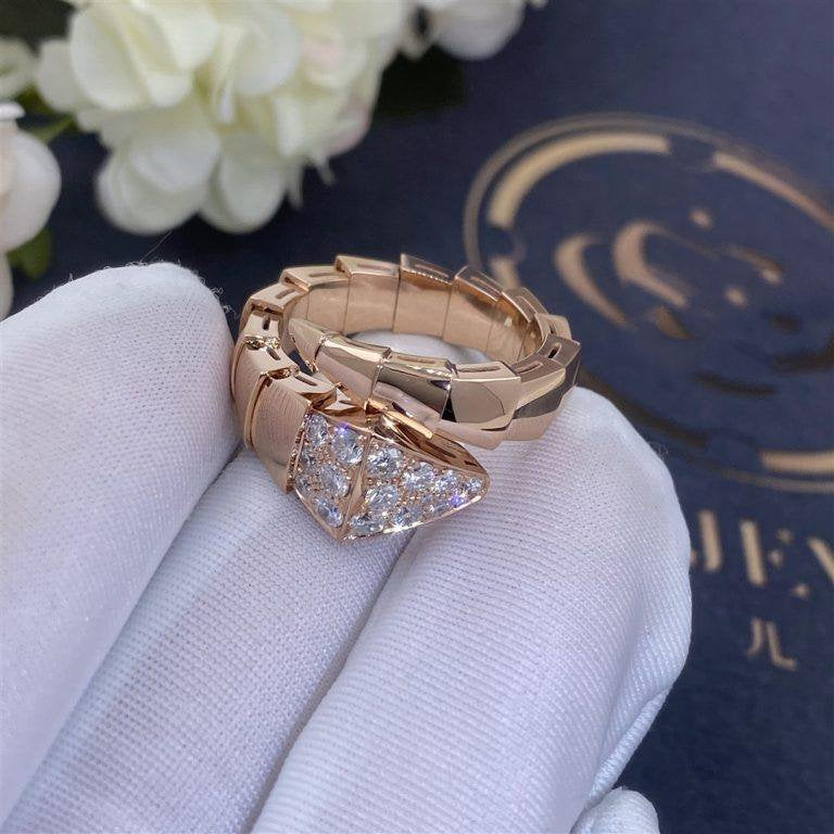 [Love More]SERPENTI RING PINK GOLD DIAMOND