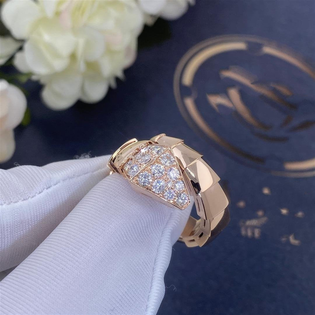 [Love More]SERPENTI RING PINK GOLD DIAMOND