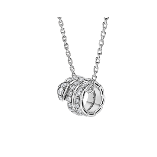 [Love More]SERPENTI  NECKLACE DOUBLE RING DIAMOND