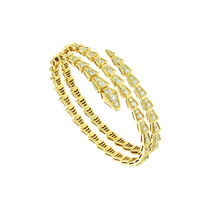 [Love More]SERPENTI ARMBAND GOLD DIAMANT DOPPELREIHIG