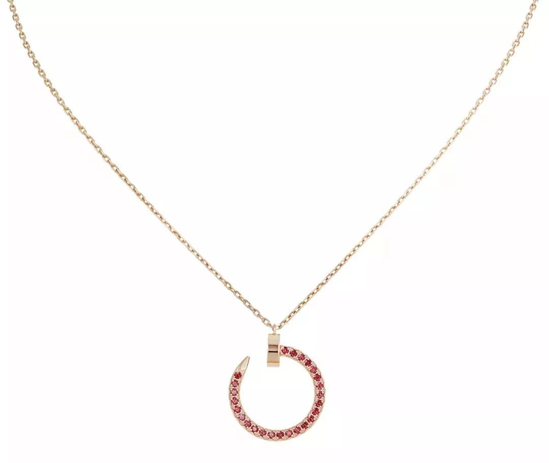 [Love More]JUSTE NECKLACE GOLD RED DIAMONDS