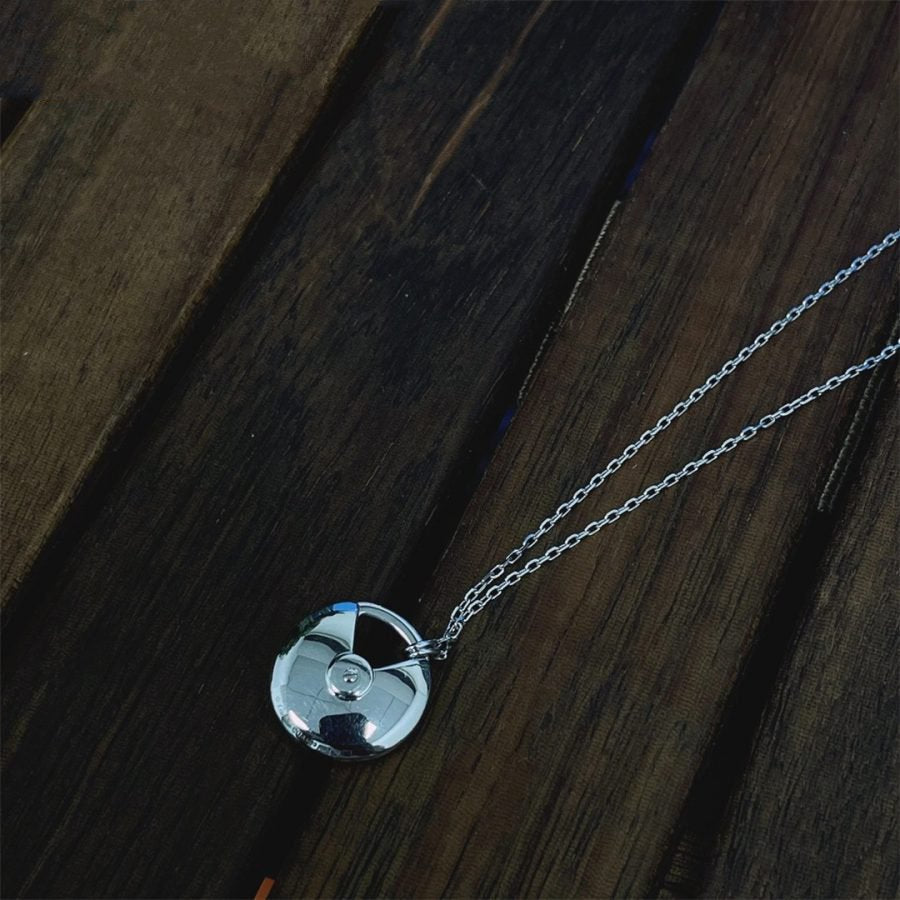 [Love More]AMULETTE SILVER FULL DIAMOND NECKLACE