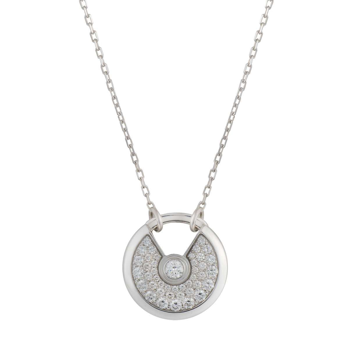 [Love More]AMULETT SILBER VOLLMUNDIGE DIAMANTKETTE