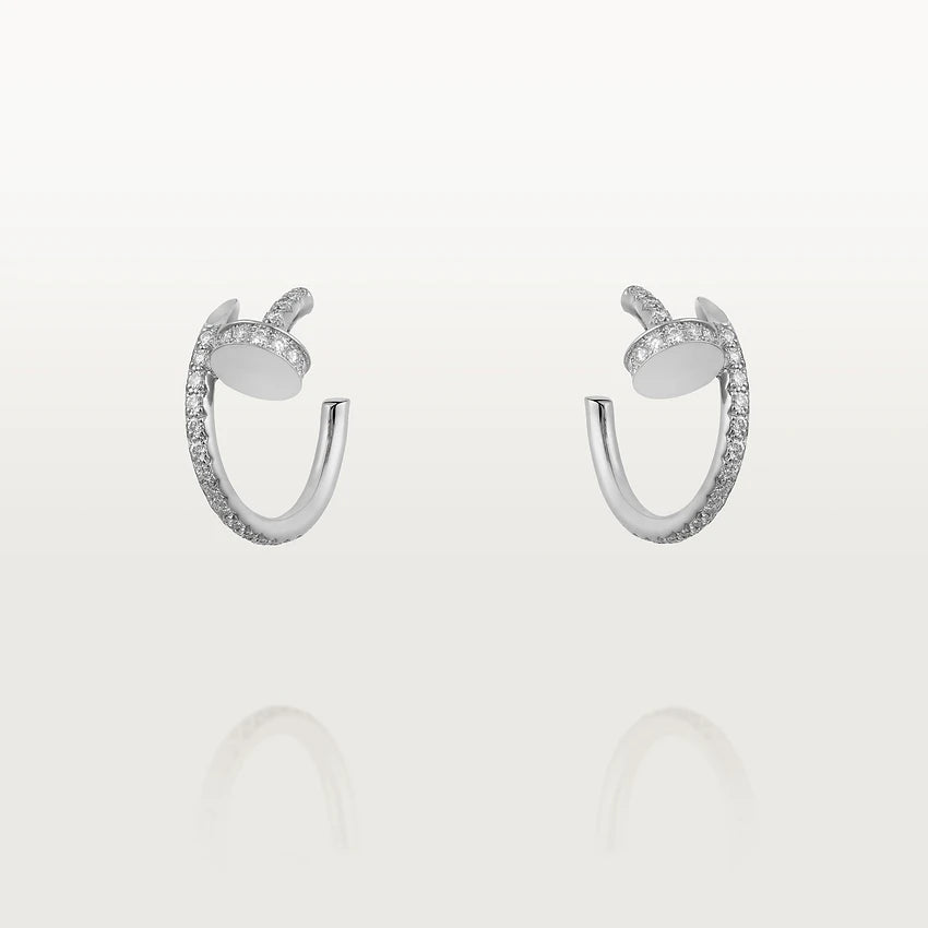 [Love More]JUSTE EARRINGS 12.75MM SILVER DIAMOND