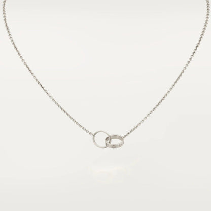 [Love More]LOVE NECKLACE PINK GOLD AND SILVER