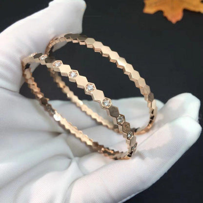 [Love More]BEE LOVE PINK GOLD DIAMOND BRACELET