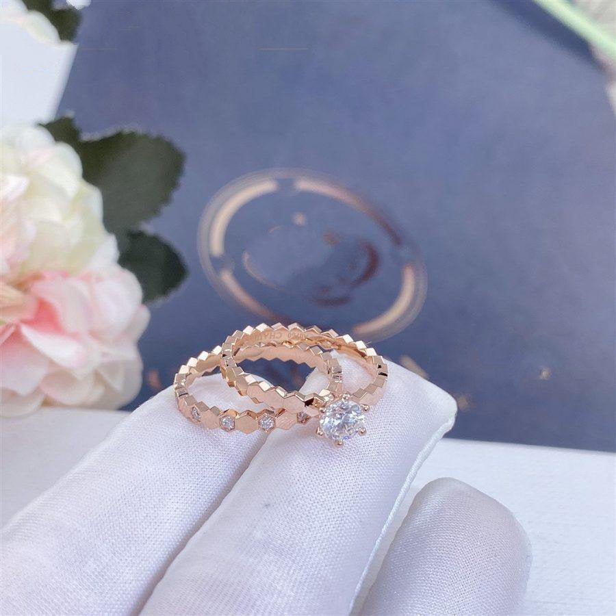 [Love More] BEE LOVE RING ROSA GOLD 1 DIAMANT