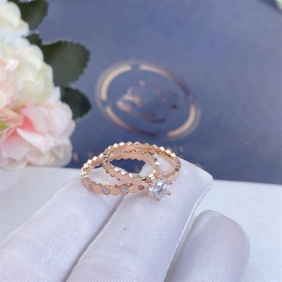 [Love More] BEE LOVE RING ROSA GOLD DIAMANT