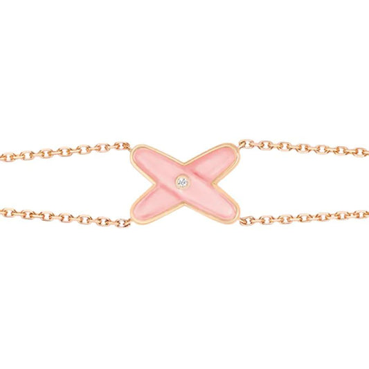 [Love More]JEUX ARMBAND ROSA MOP ROSA GOLD 1 DIAMANT